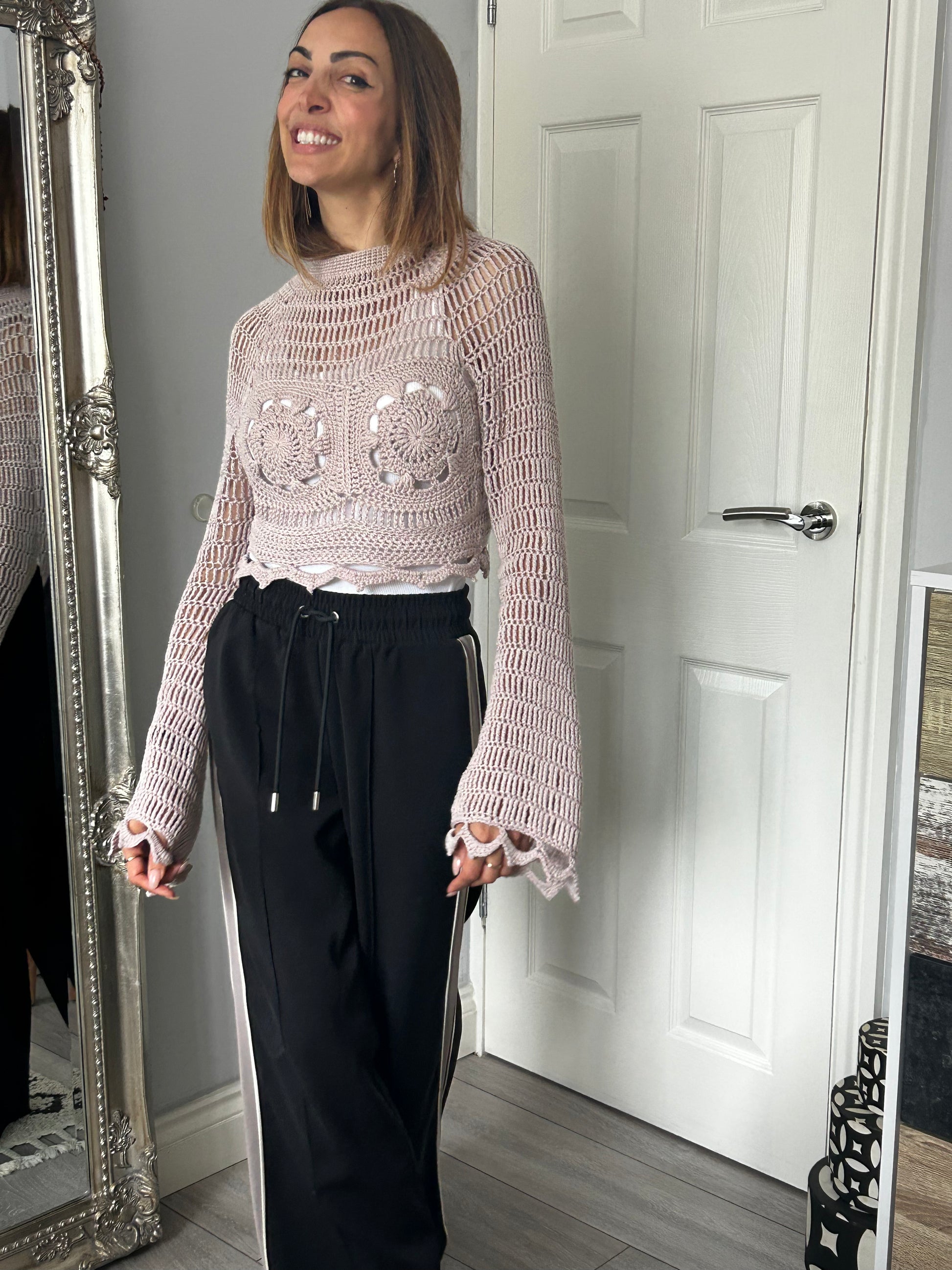 Handmade Luna Crop Top Earth Beige