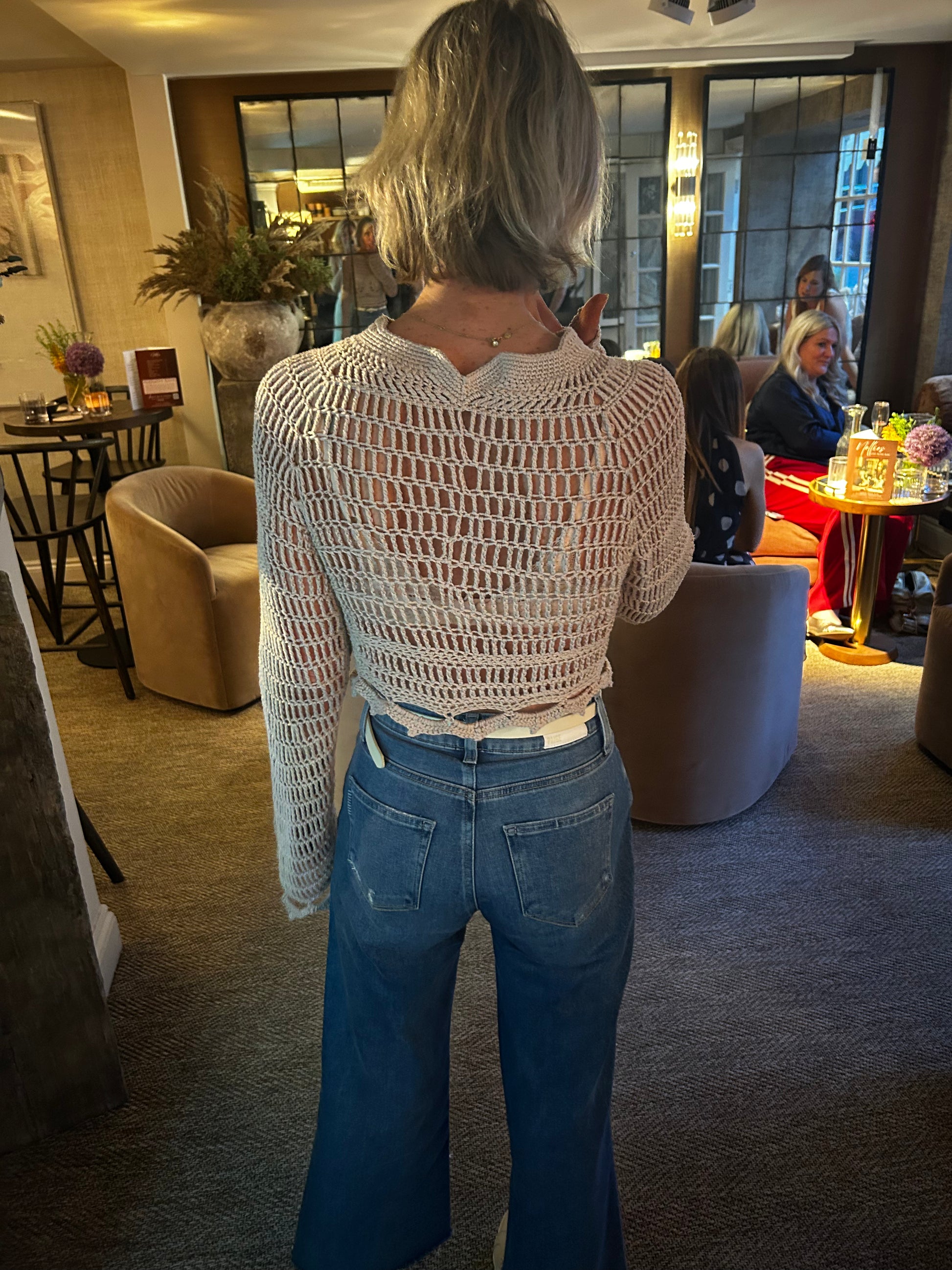 Handmade Luna Crop Top Earth Beige